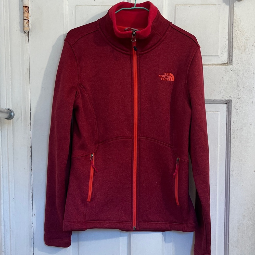 The North Face Women's Deep Red fleece Jacket in size small